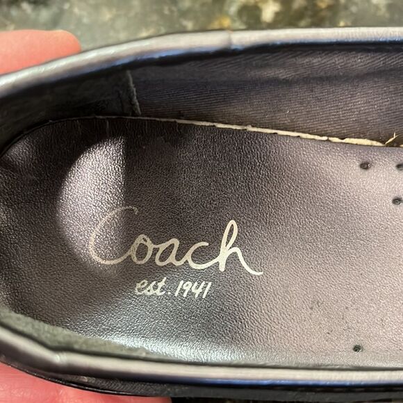 COACH women’s grey pewter flat with leather trim. Excellent condition 🥰.… - Picture 6 of 6
